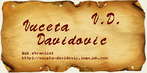 Vuceta Davidović vizit kartica
